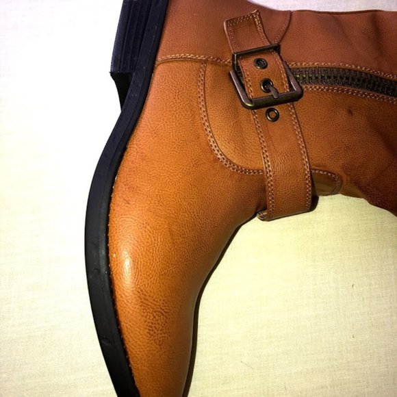 JustFab Cognac Boots Size 8.5